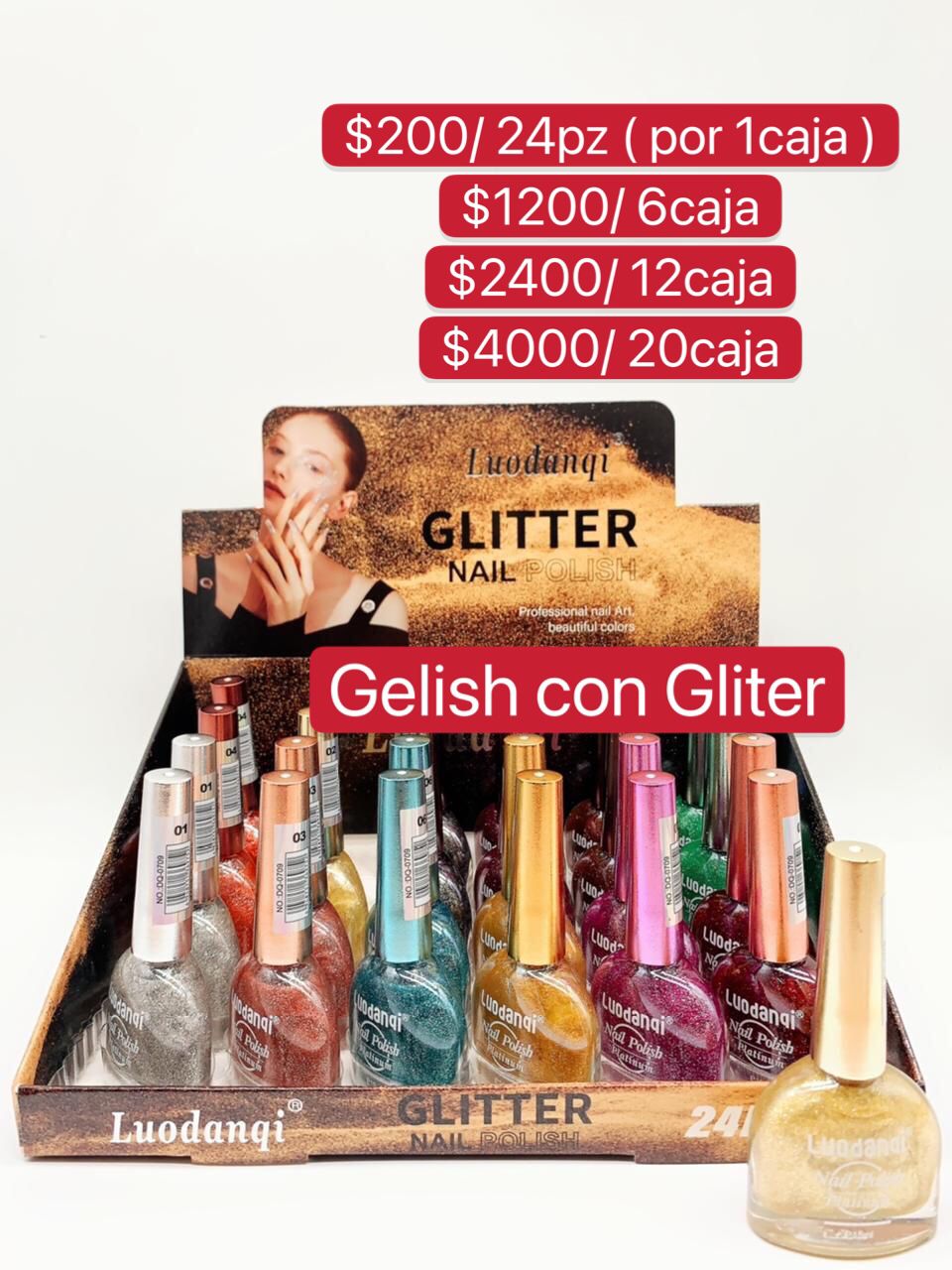 Gelish con Glitter