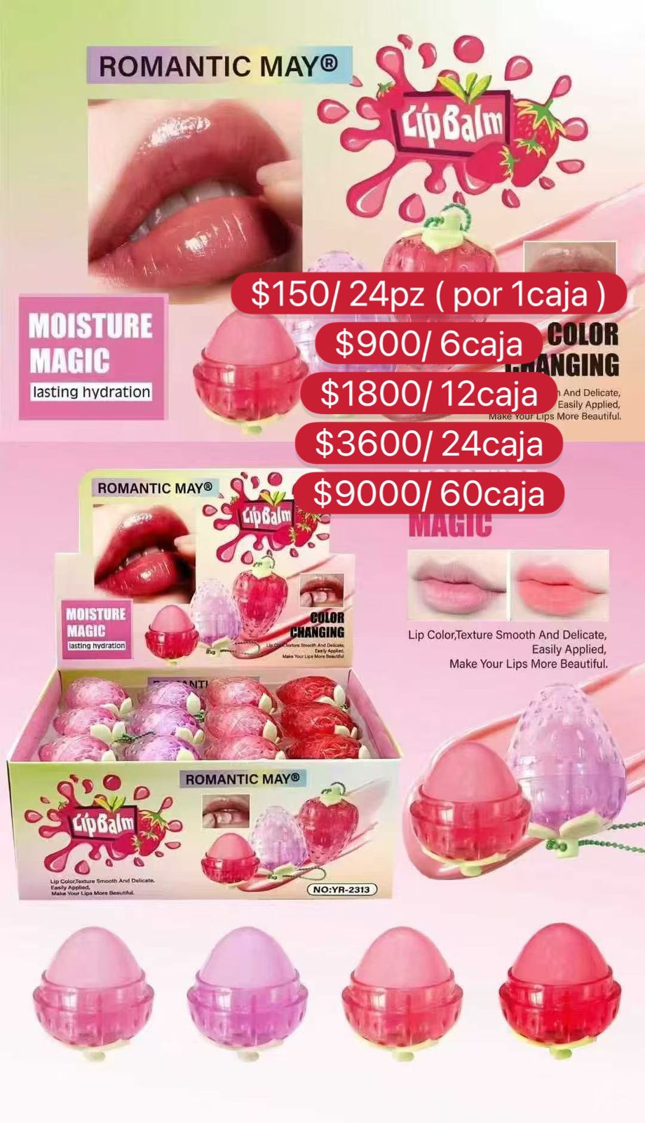 Bálsamo Labial con Forma de Fresa