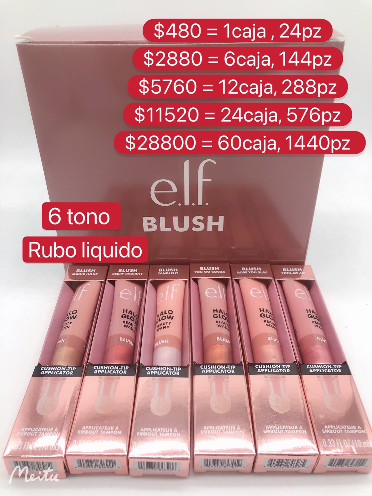 Rubor Liquido 6 Tonos