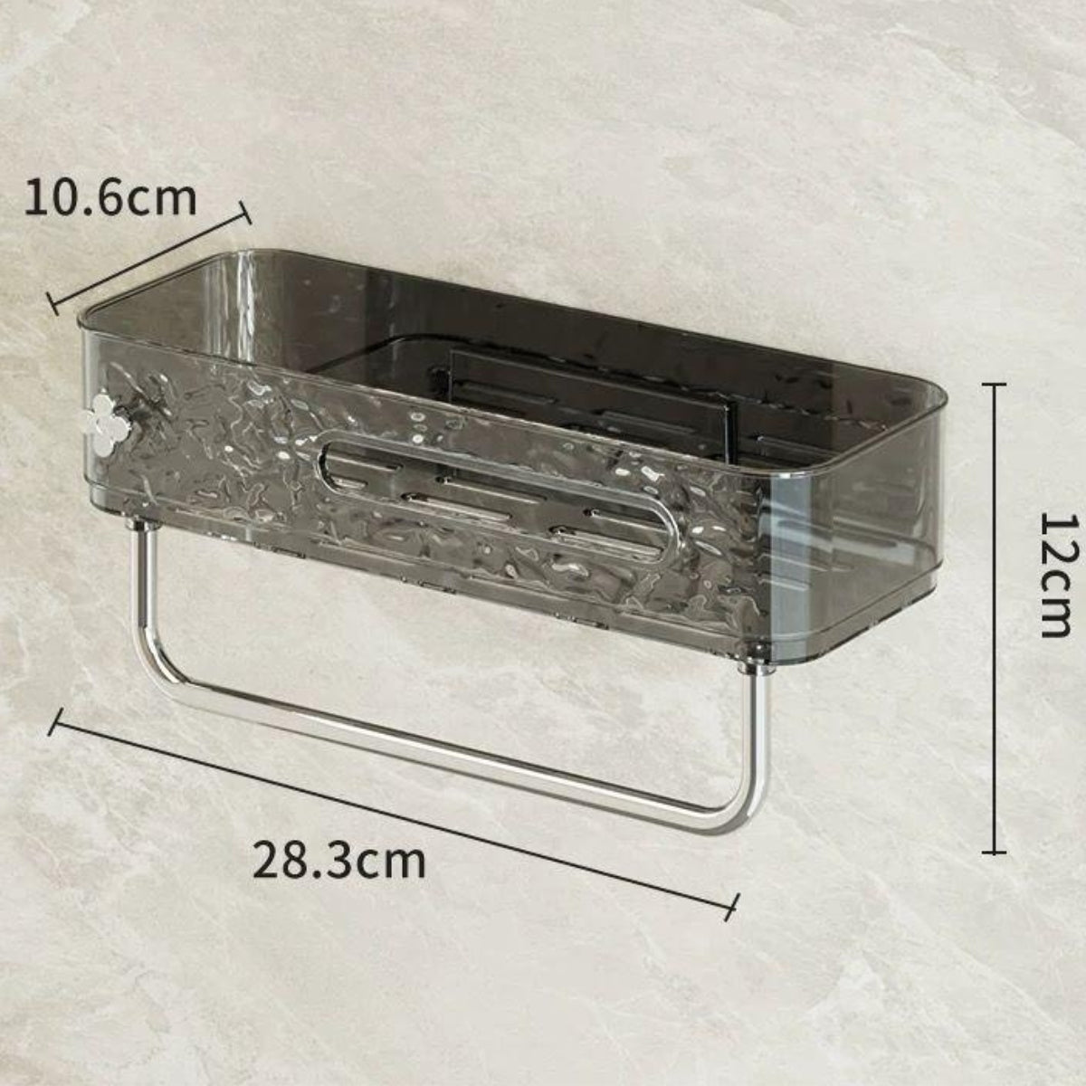Estante de ducha acrílico para baño, organizador de ducha de baño