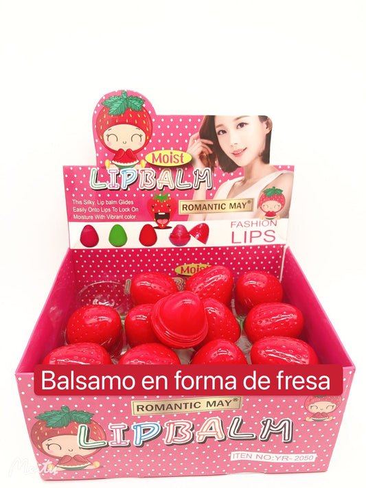 Balsamo en forma de fresa