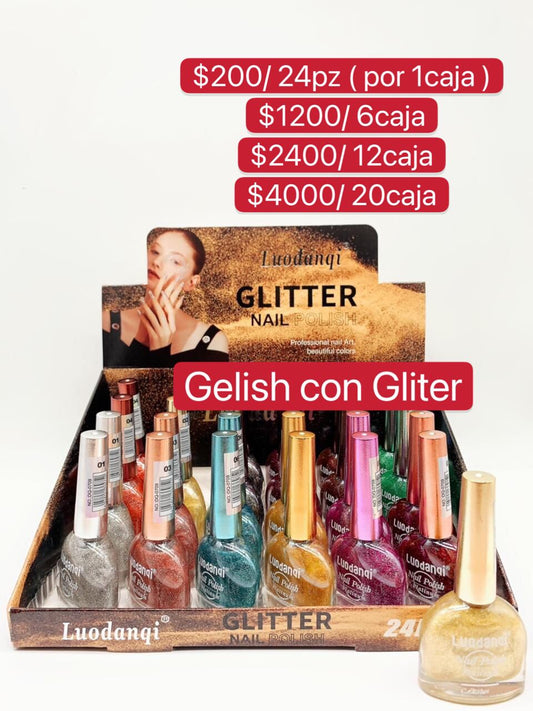 Gelish con Glitter