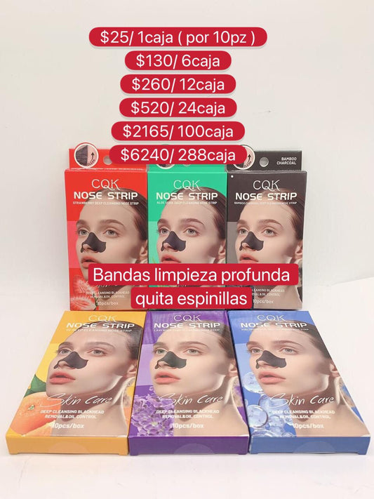 Banda limpieza profunda quita espinillas