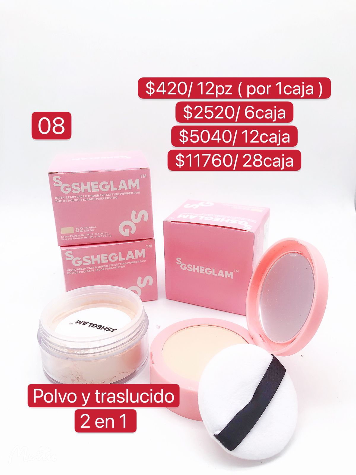 Polvo Traslucido 2 en 1
